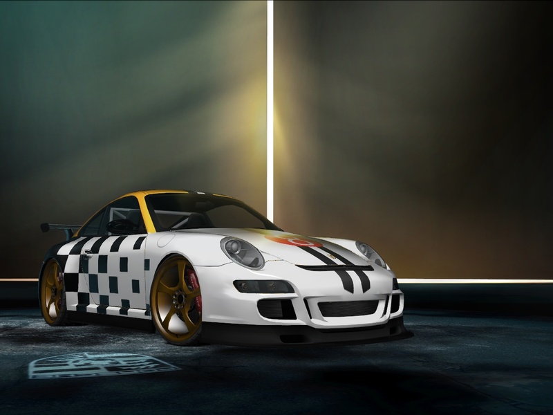 my porsche 911 gt3 rs with "pro cup" vinyl from nfs high stakes (recreated in the DLC)