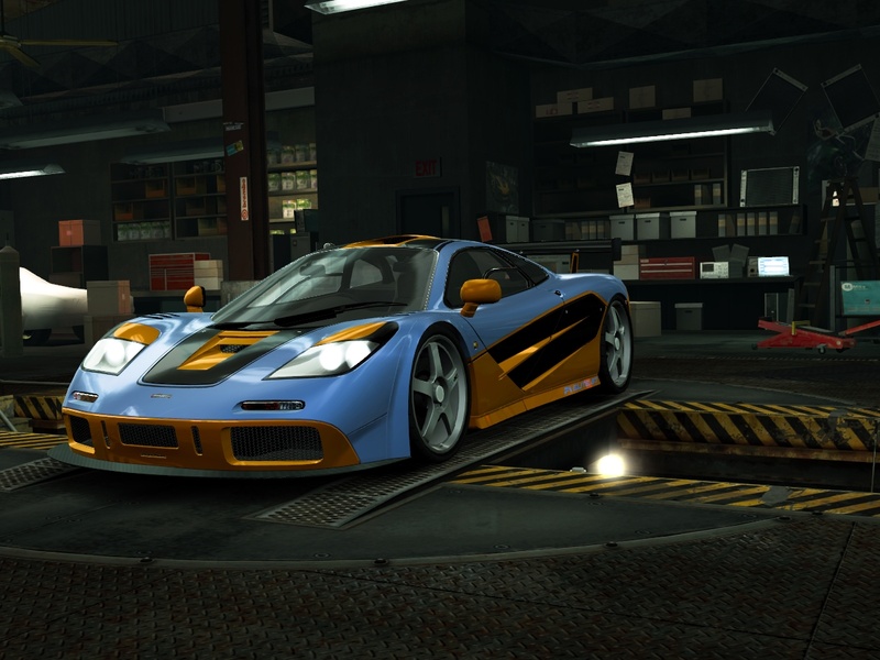my mclaren f1 with f1 gtr bodykit and with "proving grounds" vinyl from nfs no limits