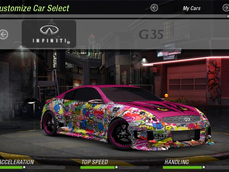 Infiniti G35 "experiment with stickerbombing"