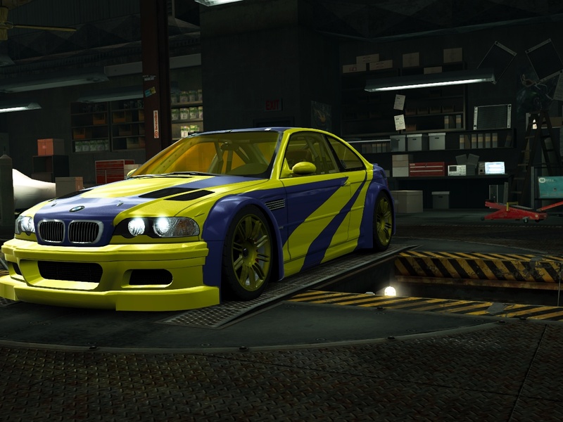 my bmw m3 gtr e46 (race version) with the hero vinyl from most wanted 2012 yellow