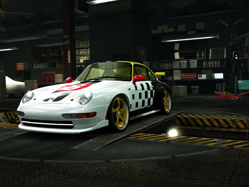 my porsche 911 carrera 993 with my own version of pro cup vinyl