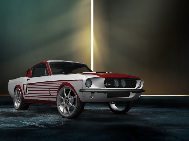 my shelby gt500 with jewels viniyl  (recreated in the DLC) now with new vinyl design in the hood