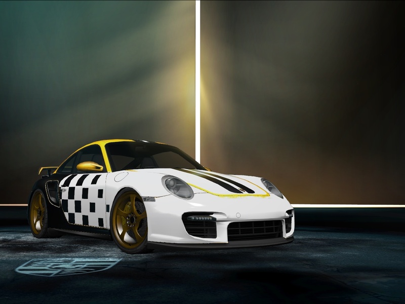 my porsche 911 gt2 (stock body) with my own version of "pro cup" vinyl