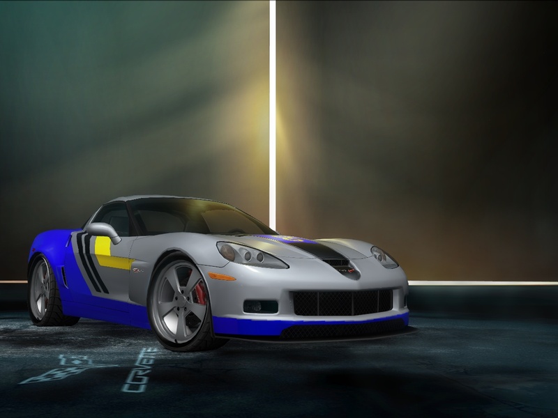 my chevrolet corvette z06 with "pro cup" vinyl from nfs high stakes (recreated in the DLC)