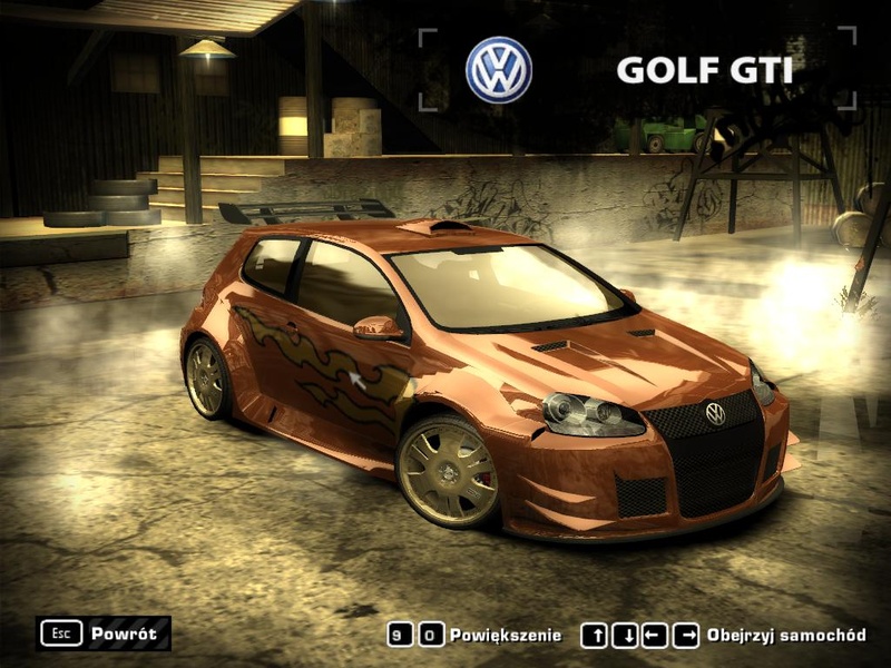VW Golf orange & gold