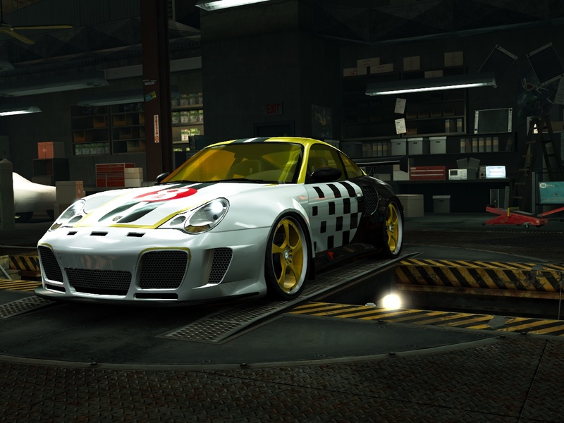 my porsche 911 gt2 (996) with my own version of pro cup vinyl with widebody kit