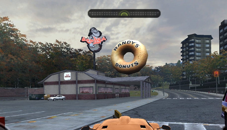 Need For Speed Most Wanted Randy's Donuts (real life donut shop replacement)