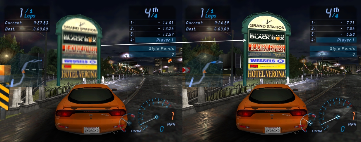 Need For Speed Underground Enhanced Textures for Gamcube version (Dolphin Only)