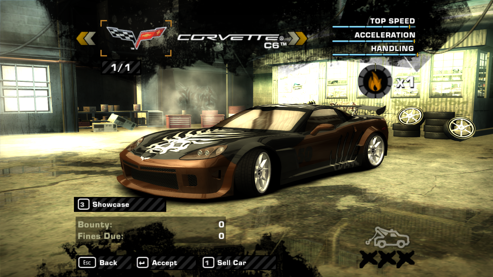 Need For Speed Most Wanted Save file with Webster's Chevrolet Corvette (0% you can do the whole career)