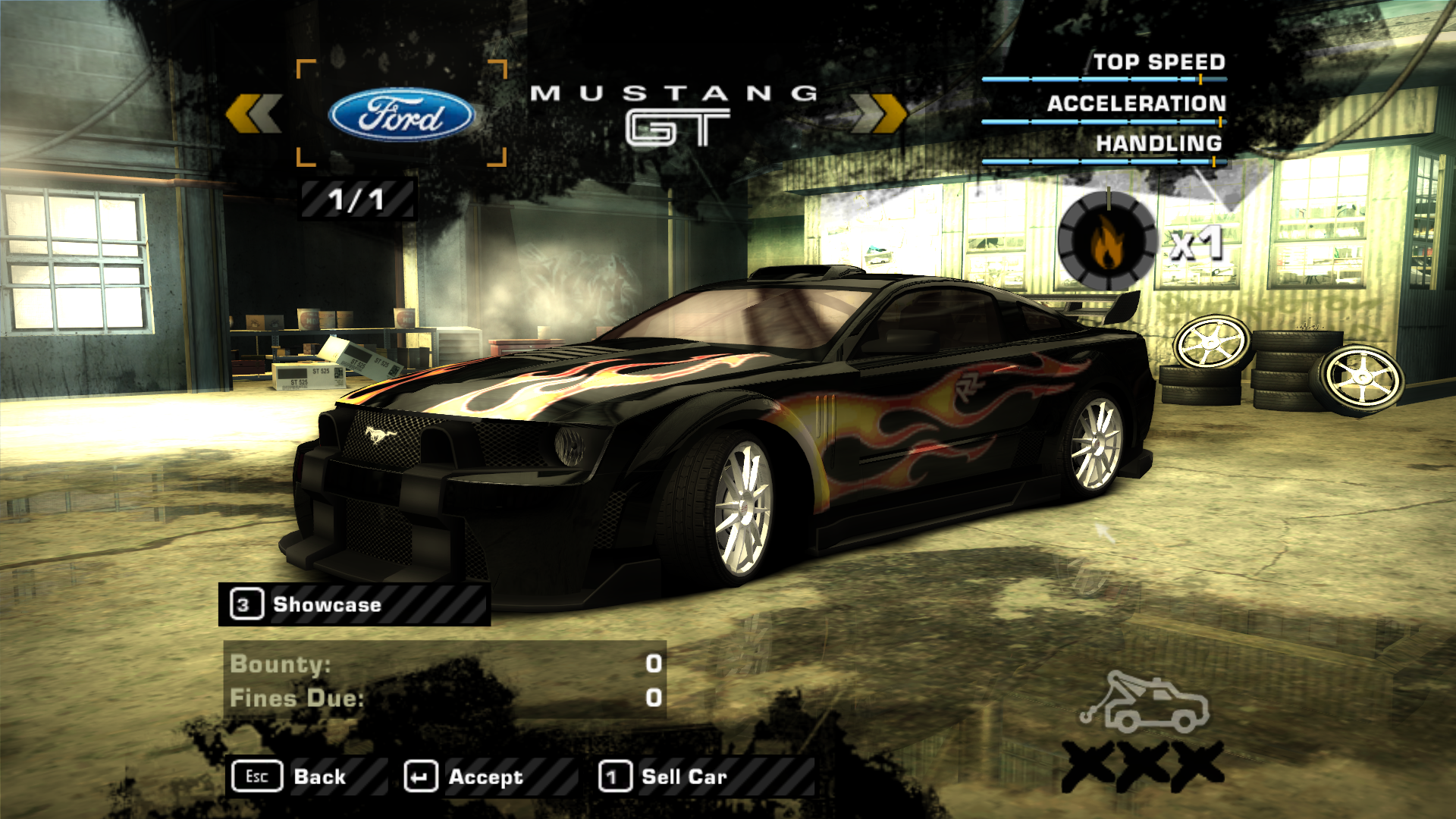 Need For Speed Most Wanted Save file with Razor's Ford Mustang GT (0% you can do the whole career)