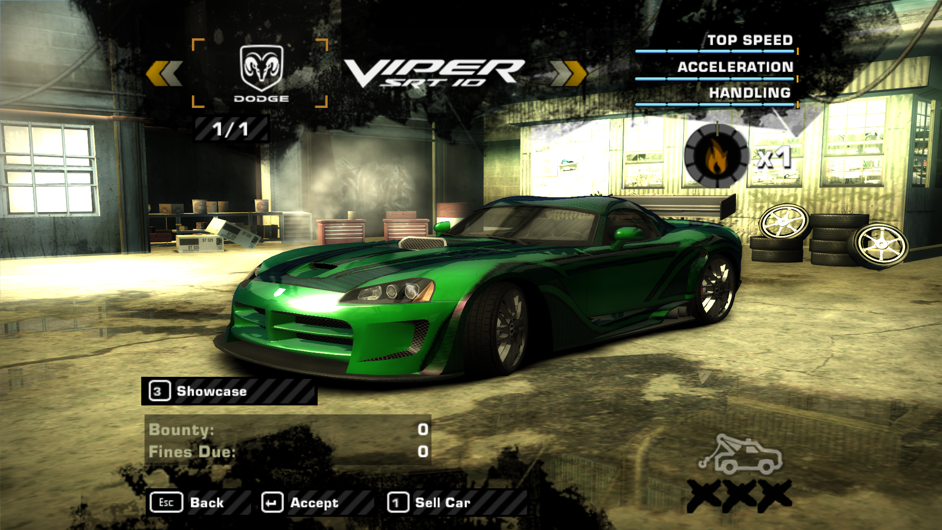 Need For Speed Most Wanted Save file with JV's Dodge Viper (0% you can do the whole career)