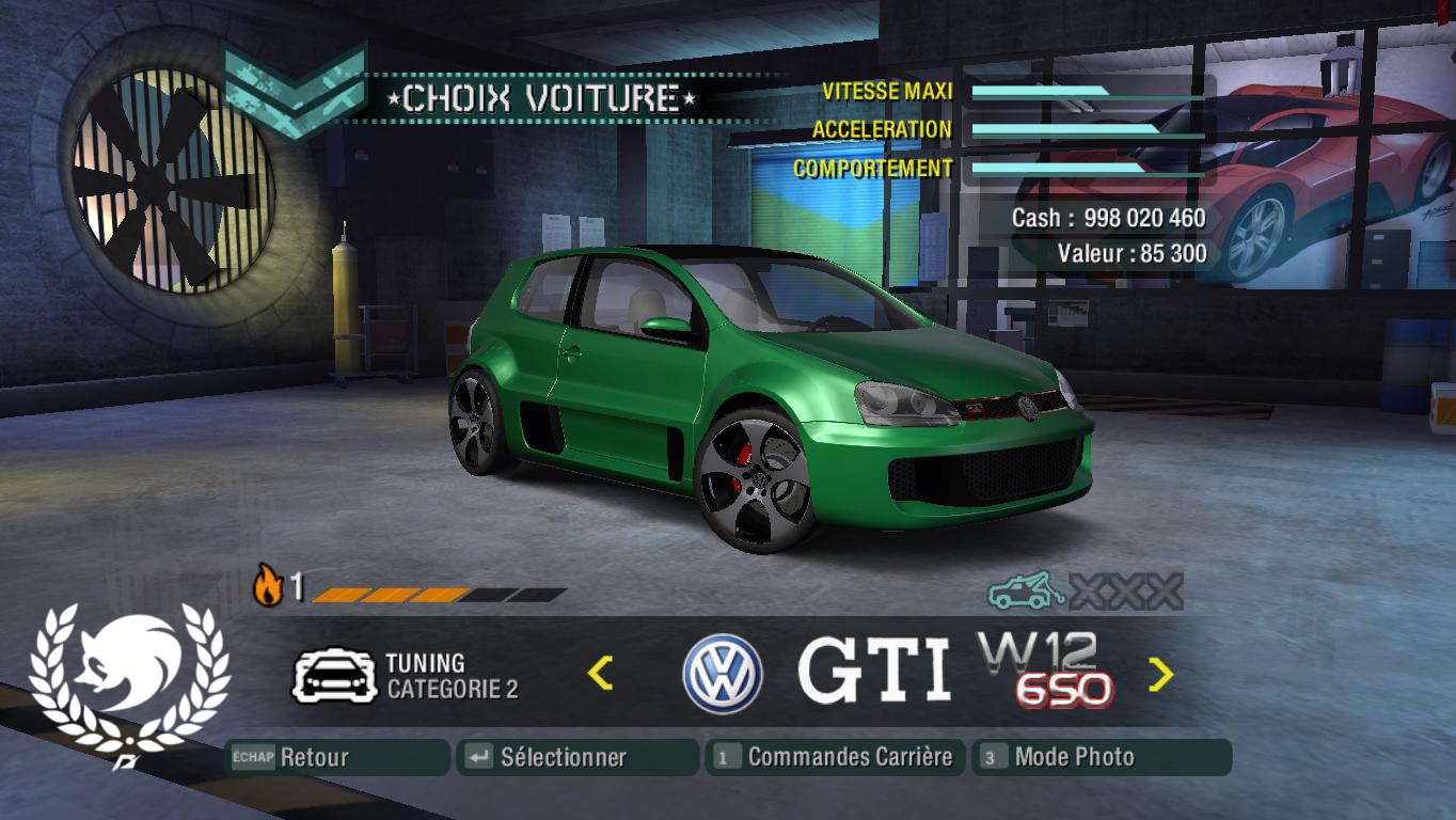 Need For Speed Carbon Volkswagen Golf GTI W12-650 Concept v2