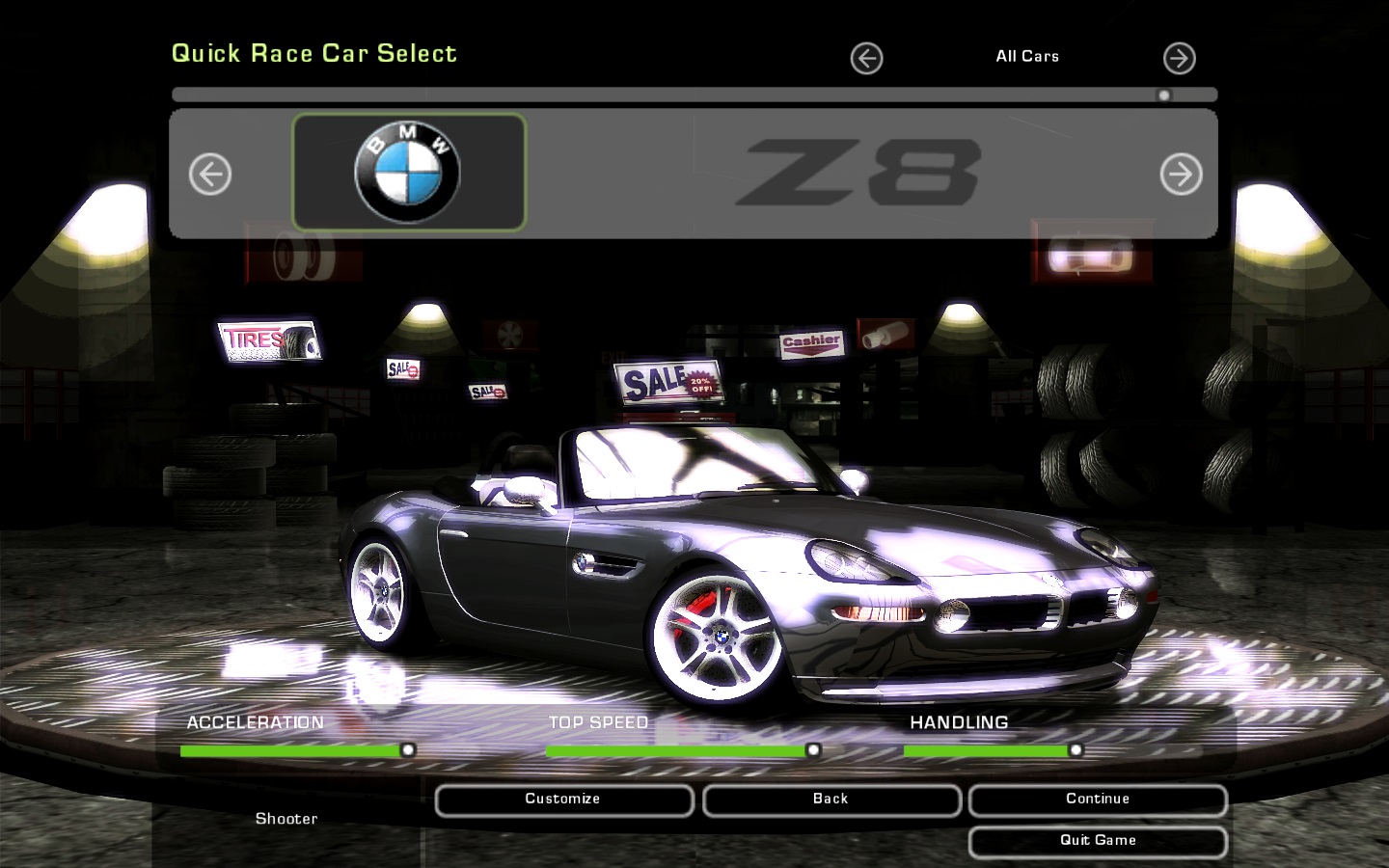 Need For Speed Underground 2 BMW Z8