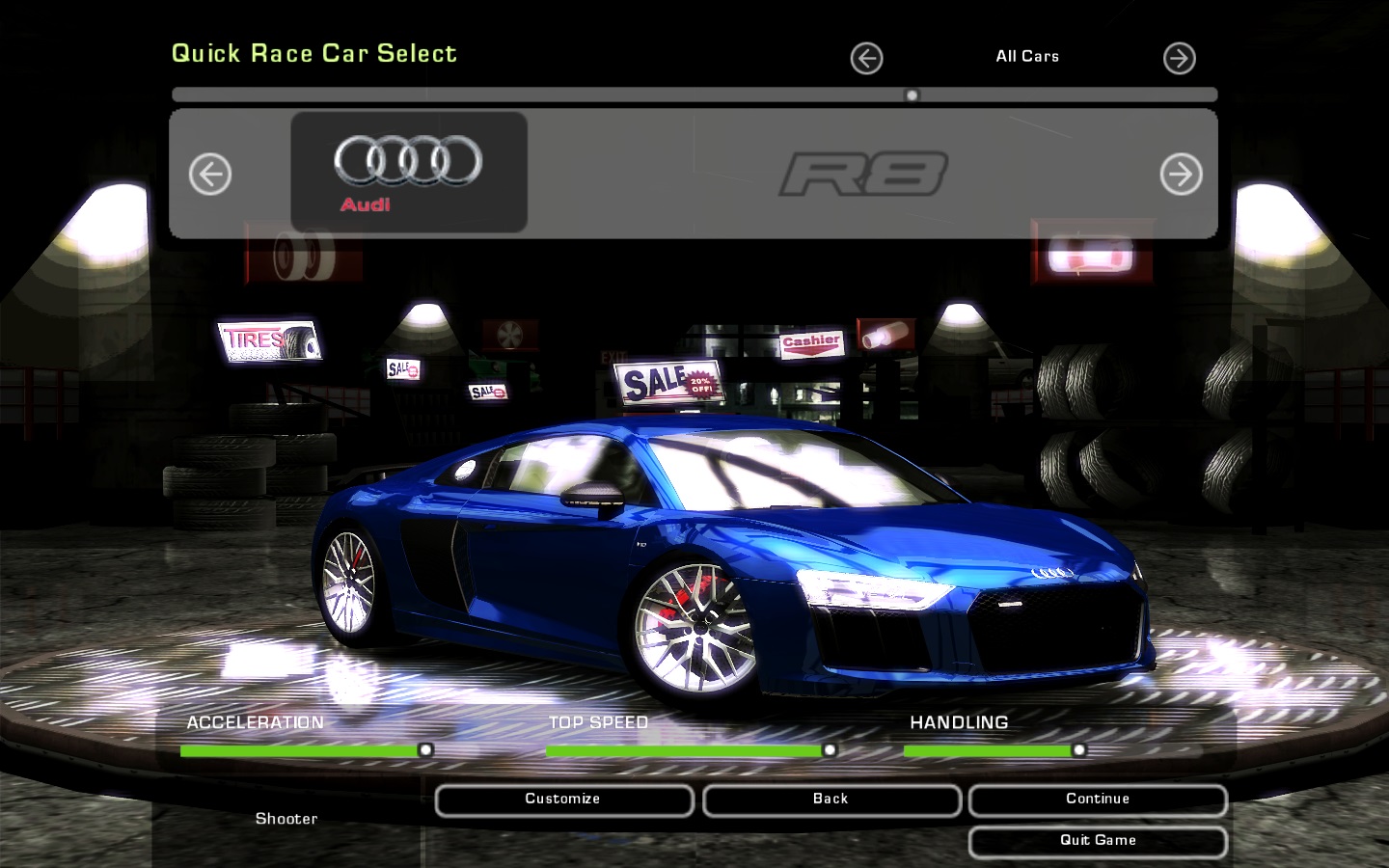 Need For Speed Underground 2 Audi R8 V10
