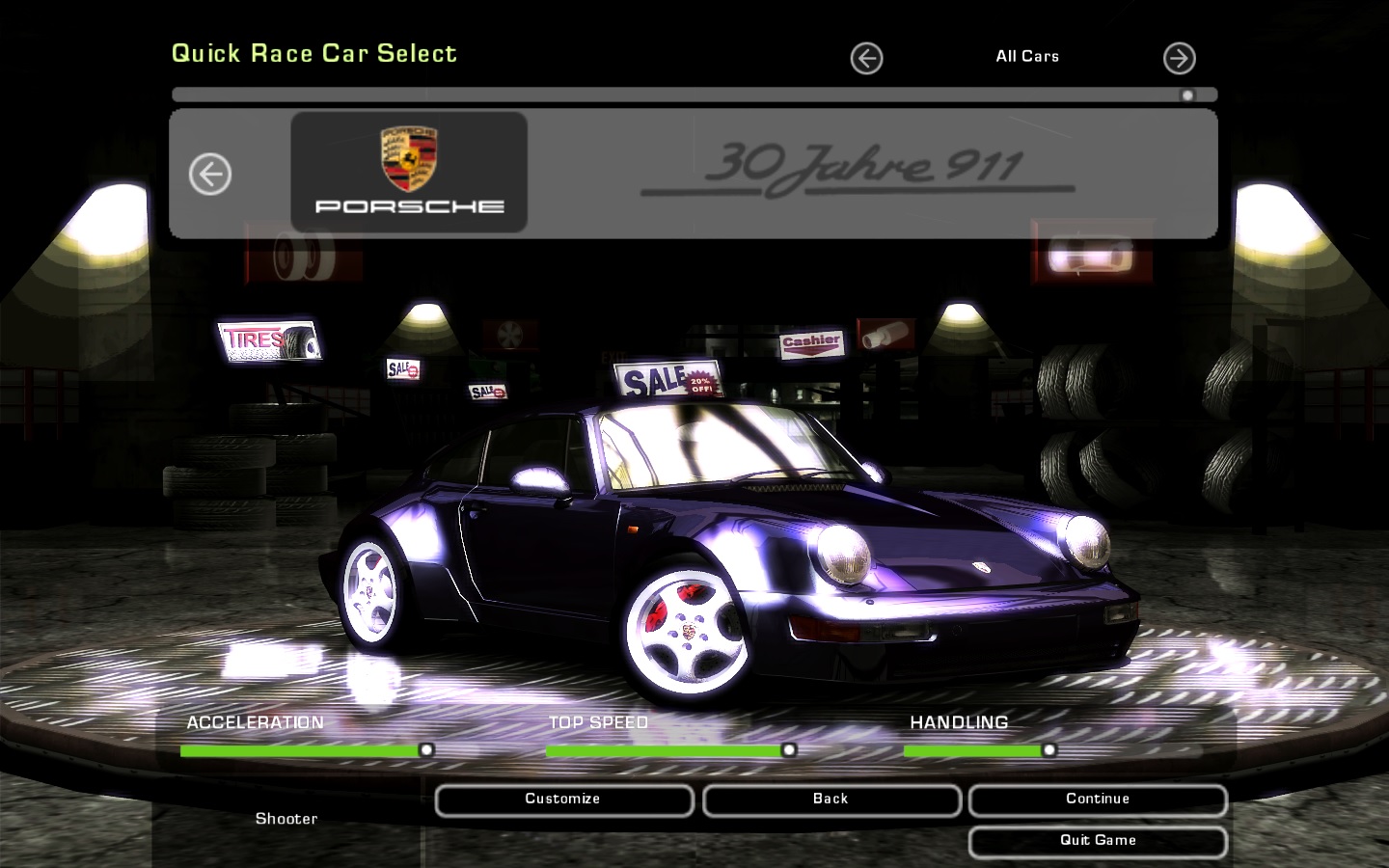 Need For Speed Underground 2 Porsche 911 (964) 30 Jahre