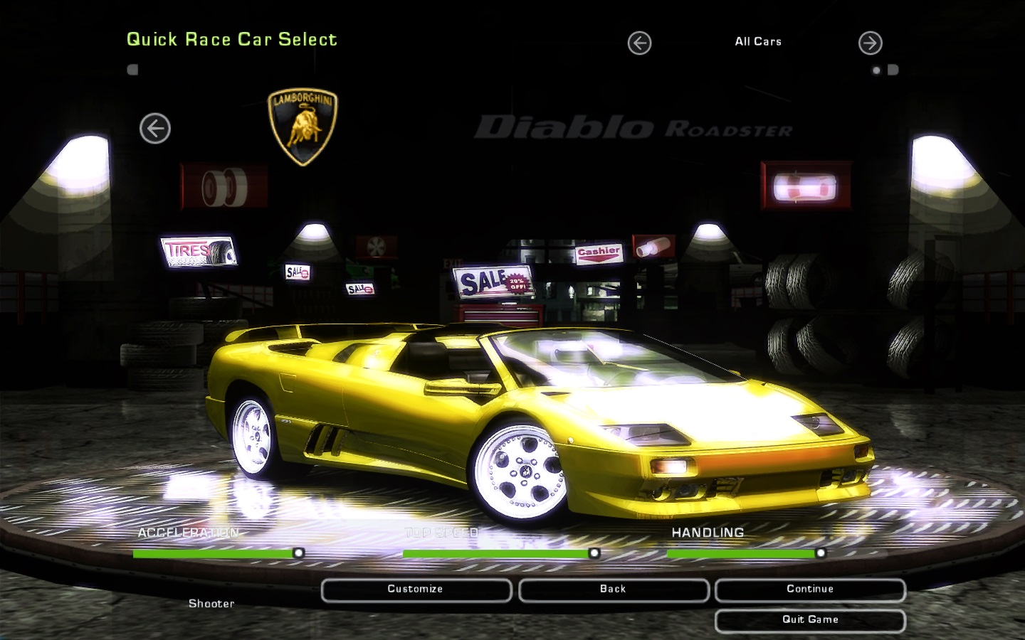 Need For Speed Underground 2 Lamborghini Diablo VT Roadster