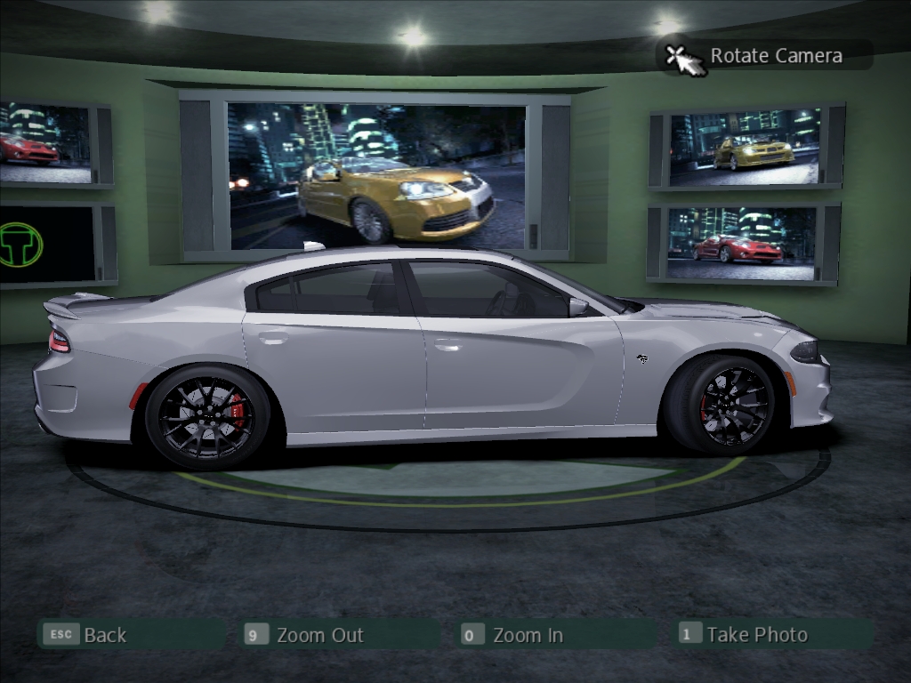 Need For Speed Most Wanted Dodge Charger SRT Hellcat black rims