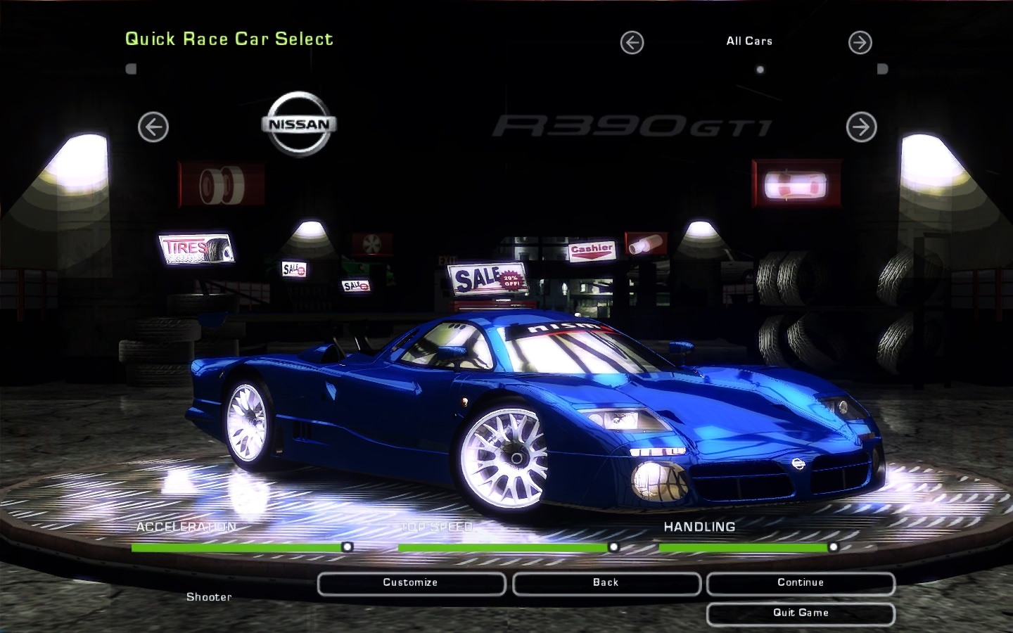 Need For Speed Underground 2 Nissan R390 GT1
