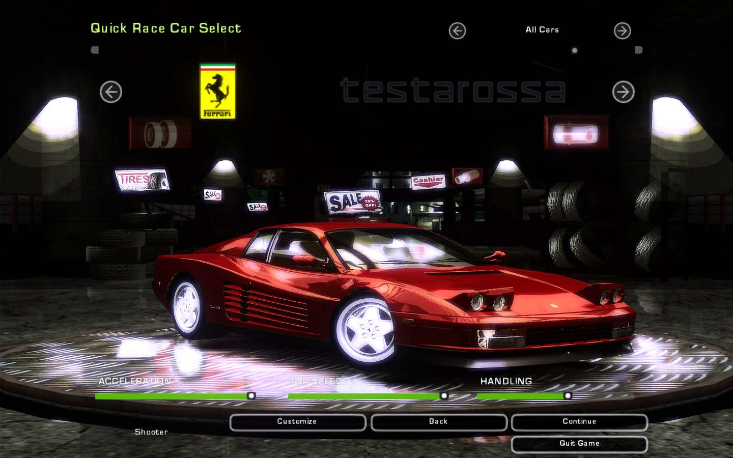 Need For Speed Underground 2 Ferrari Testarossa