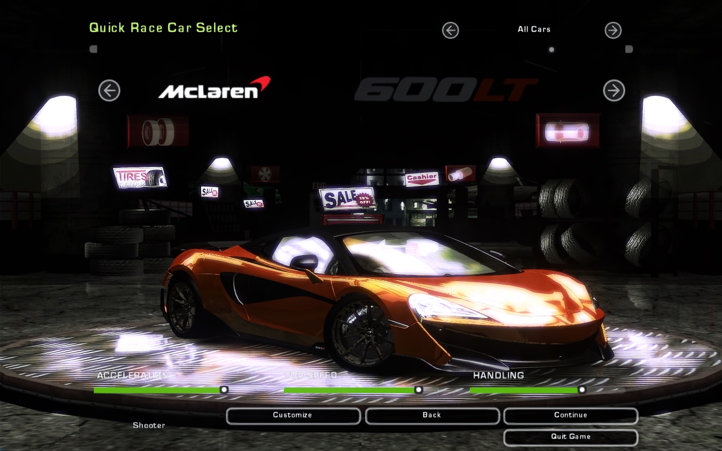 Need For Speed Underground 2 McLaren 600LT