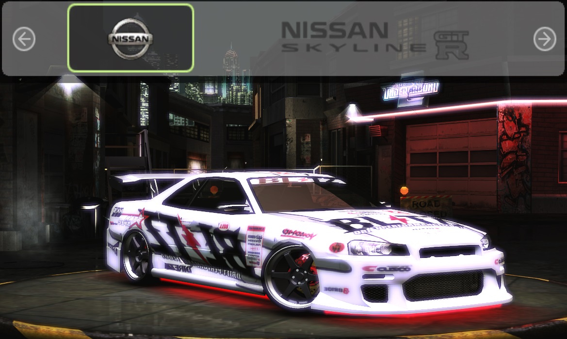 Need For Speed Underground 2 Nissan Skyline - Blitz Vinyl