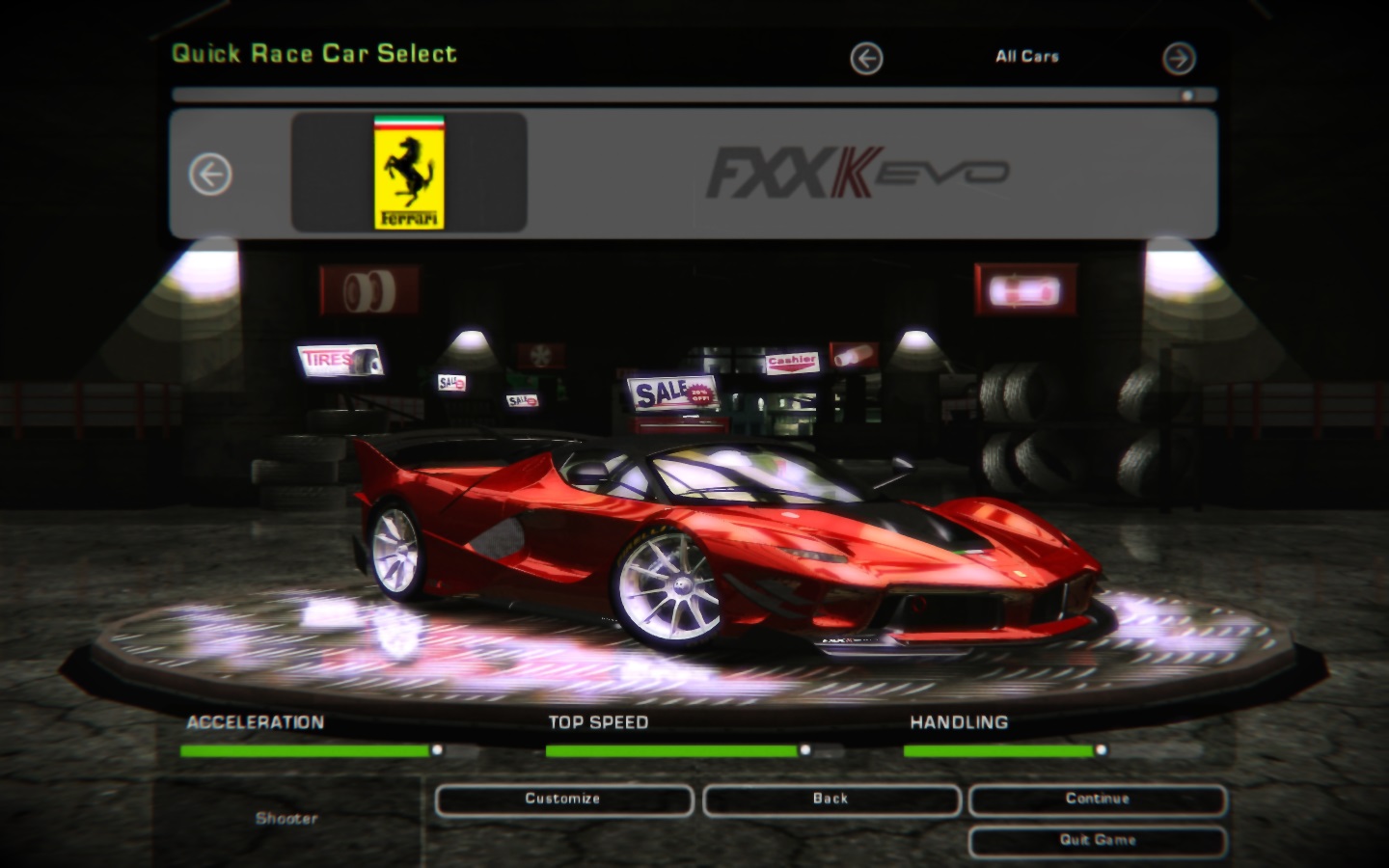 Need For Speed Underground 2 Ferrari FXX K Evo