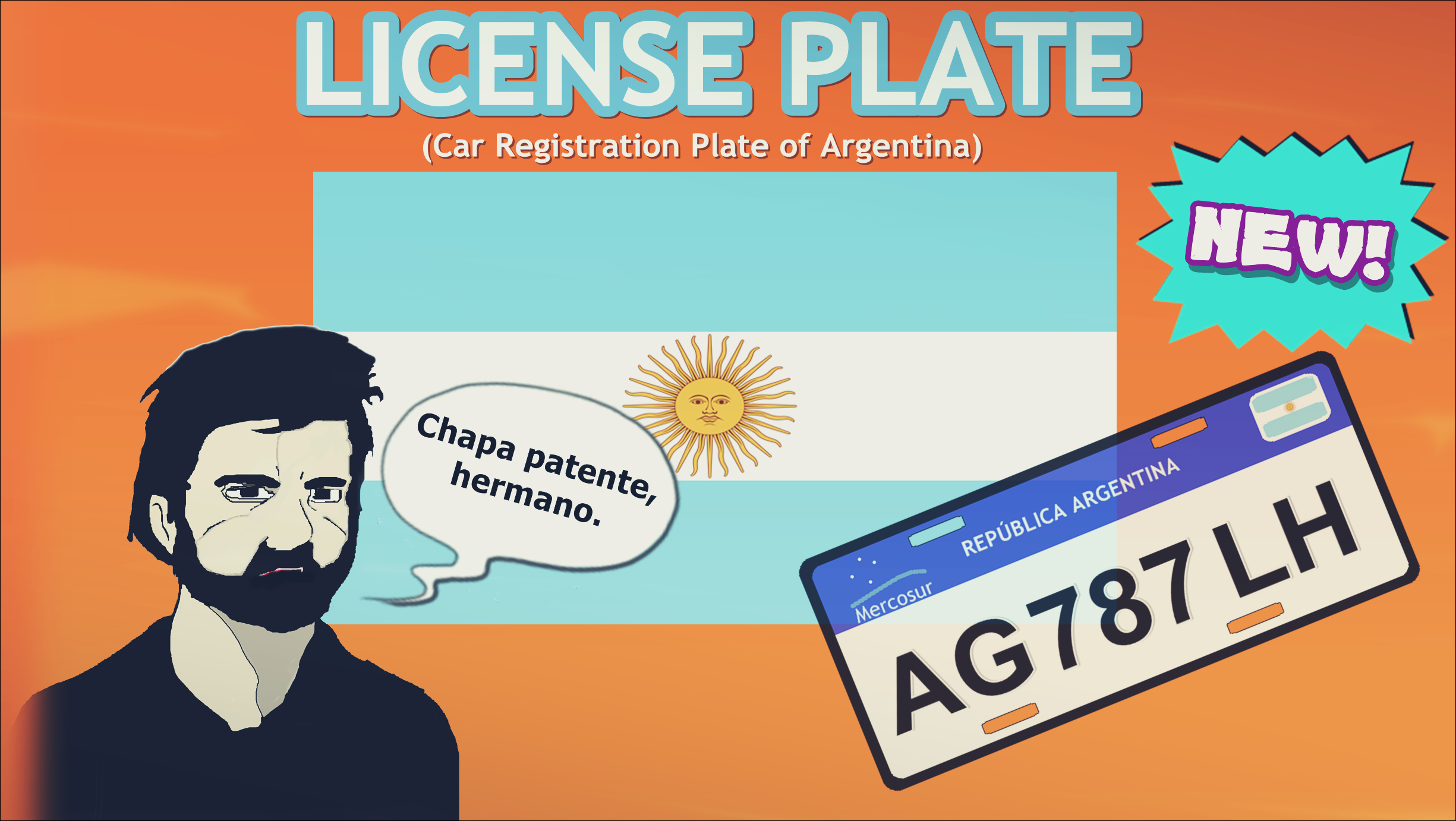 Need For Speed Carbon LICENSE PLATE ARGENTINA