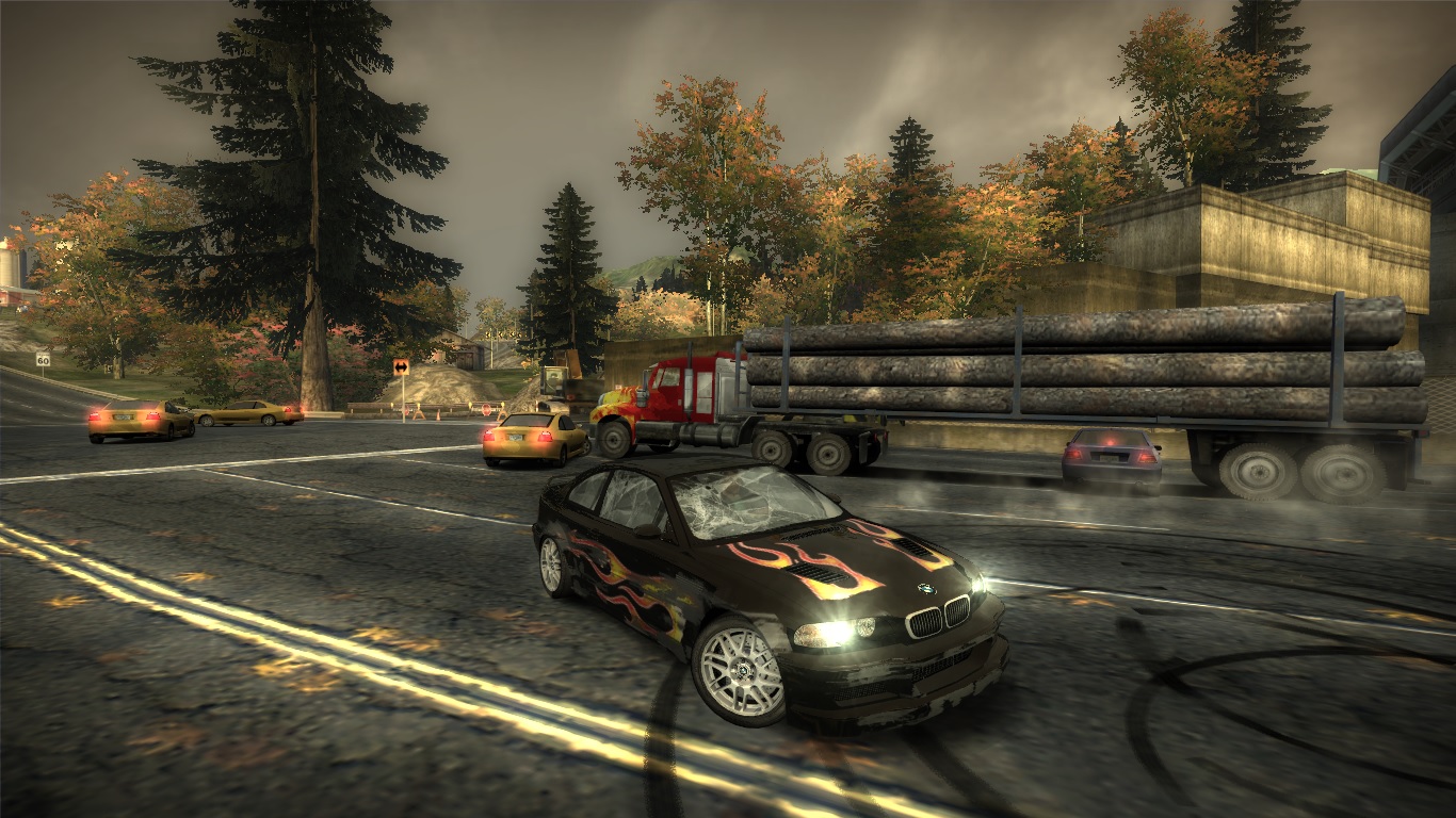 Need For Speed Most Wanted BMW M3/GTR E46 with "Ford Mustang GT RAZOR" skin