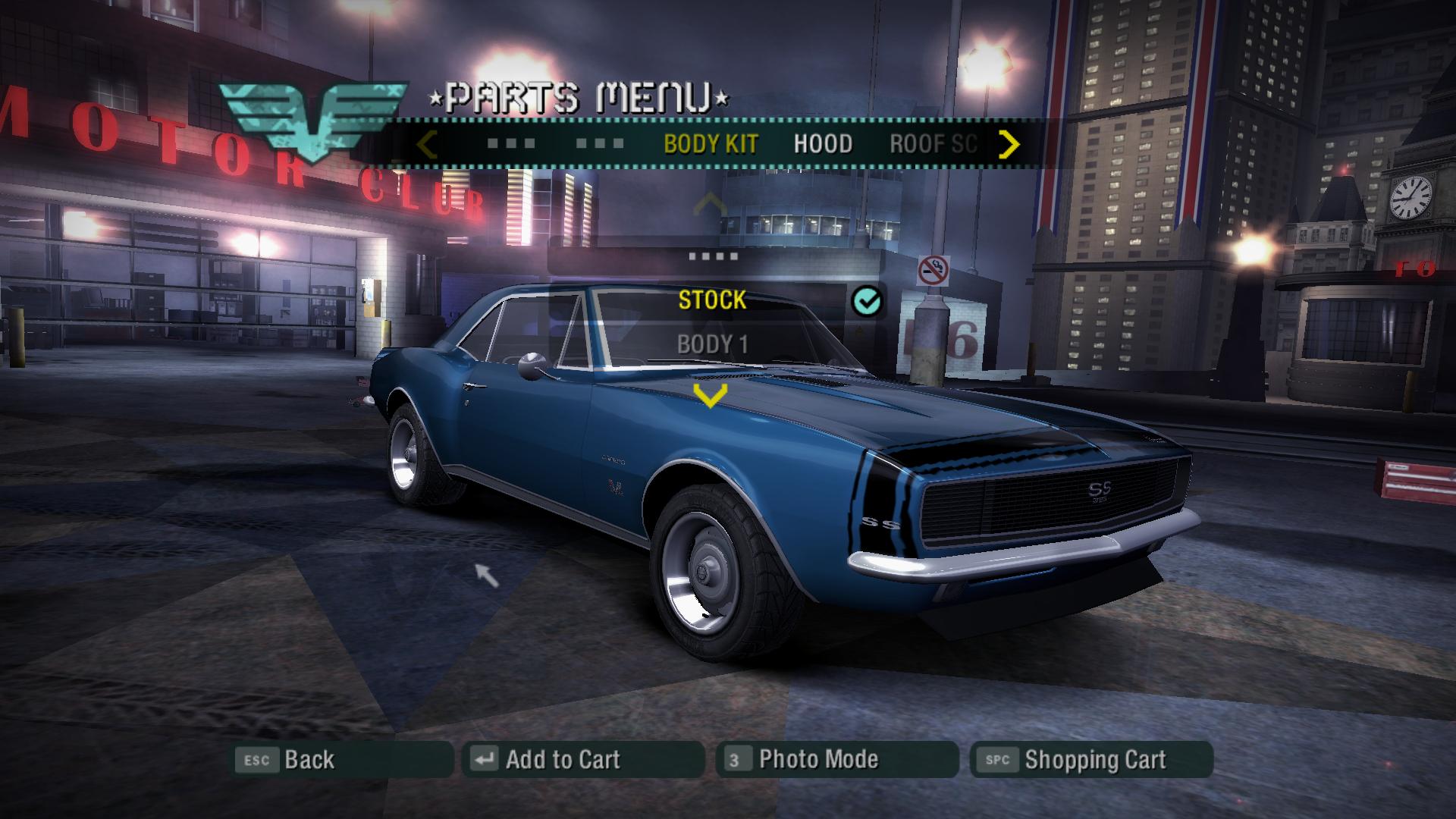 Need For Speed Carbon Chevrolet Camaro SS Fix and Add