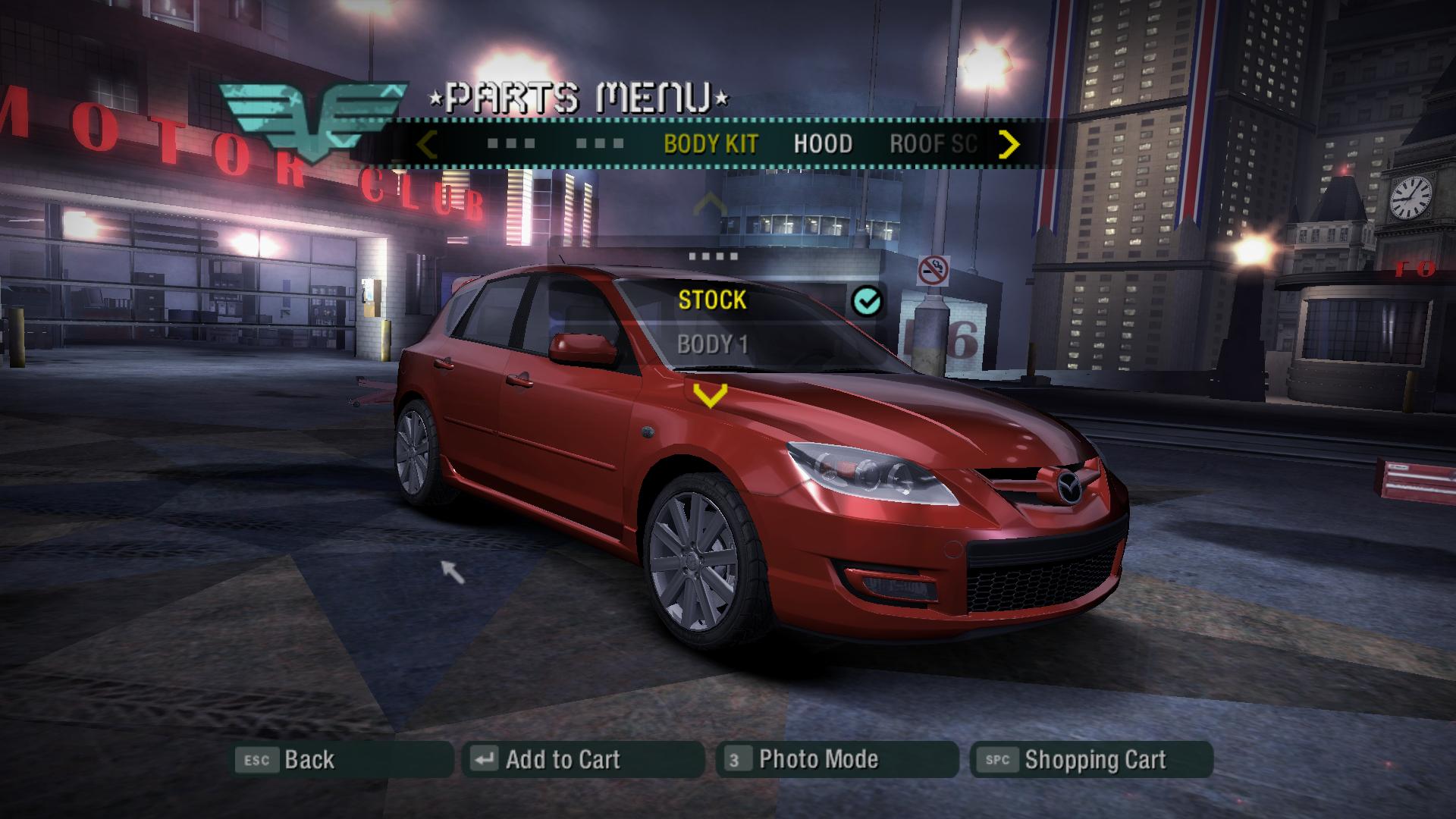 Need For Speed Carbon Mazda 3 MPS Add