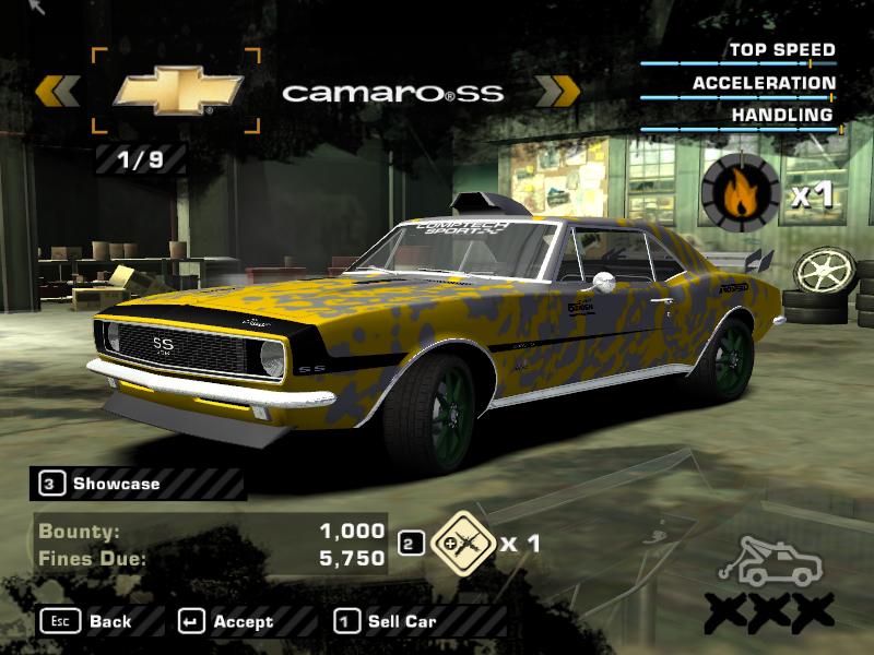 Need For Speed Most Wanted Chevrolet CAMARO SS