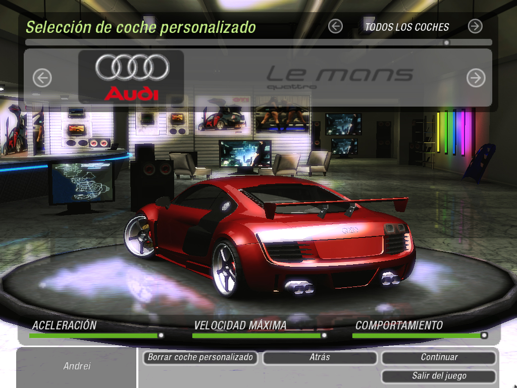 Need For Speed Underground 2 Audi R8 Quattro LeMans