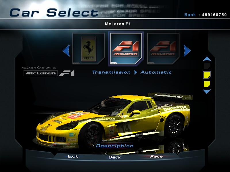 Need For Speed Hot Pursuit 2 Chevrolet Corvette C6.R GT1