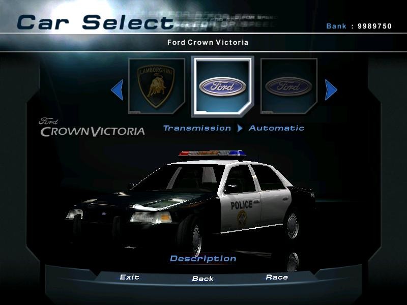 Need For Speed Hot Pursuit 2 Ford Realistic CrownVic