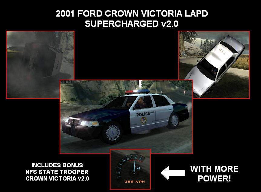 Need For Speed Hot Pursuit 2 Ford Supercharged LAPD Crown Victoria v2.0