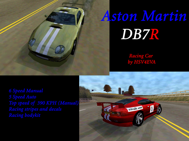 Need For Speed Hot Pursuit Aston Martin DB7 Race Car