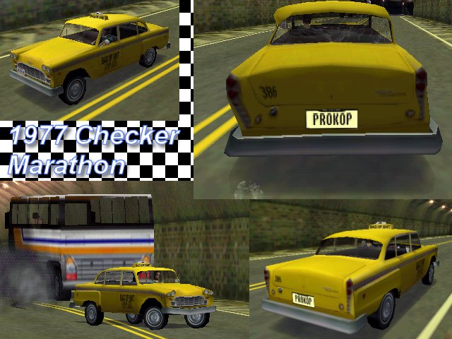 Need For Speed High Stakes Various Checker Marathon Taxi (1977)