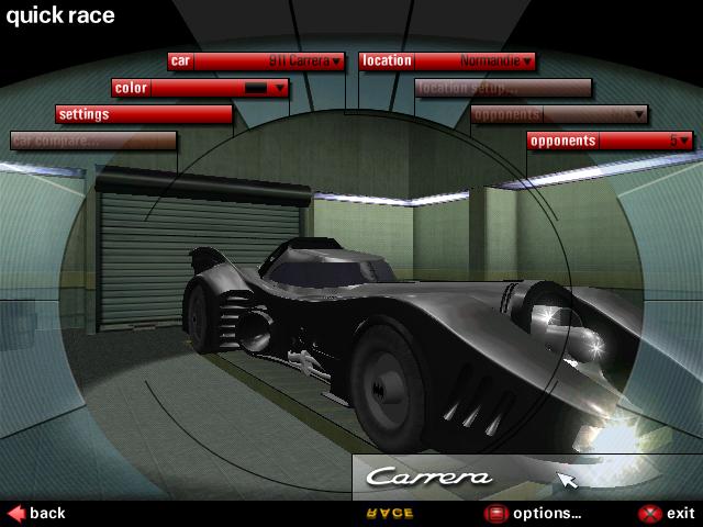 Need For Speed Porsche Unleashed Fantasy Batmobile Definitive Edition