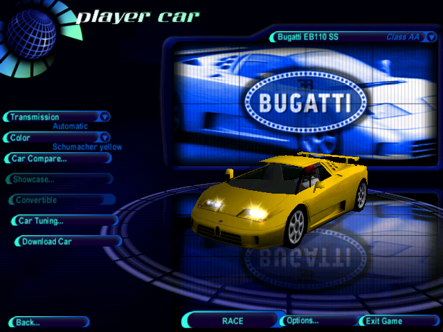 Need For Speed High Stakes Bugatti EB110 SS