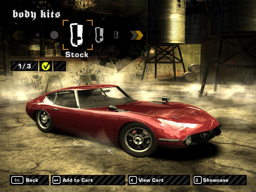 Need For Speed Most Wanted Toyota 2000 GT '68
