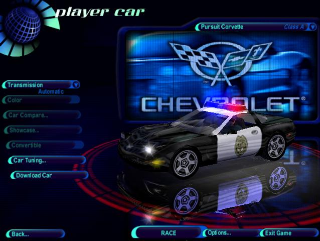 Need For Speed High Stakes Chevrolet Pursuit Corvette Coupe