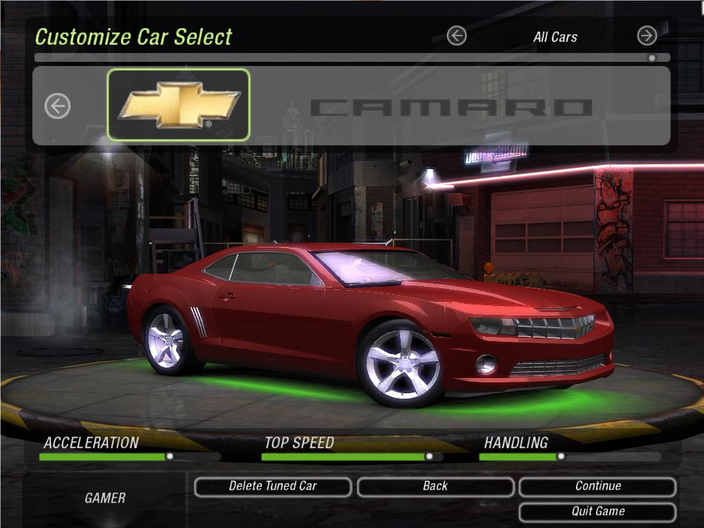 Need For Speed Underground 2 Chevrolet Camaro Concept