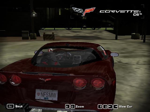 Need For Speed Most Wanted Chevrolet Corvette Racing Interior