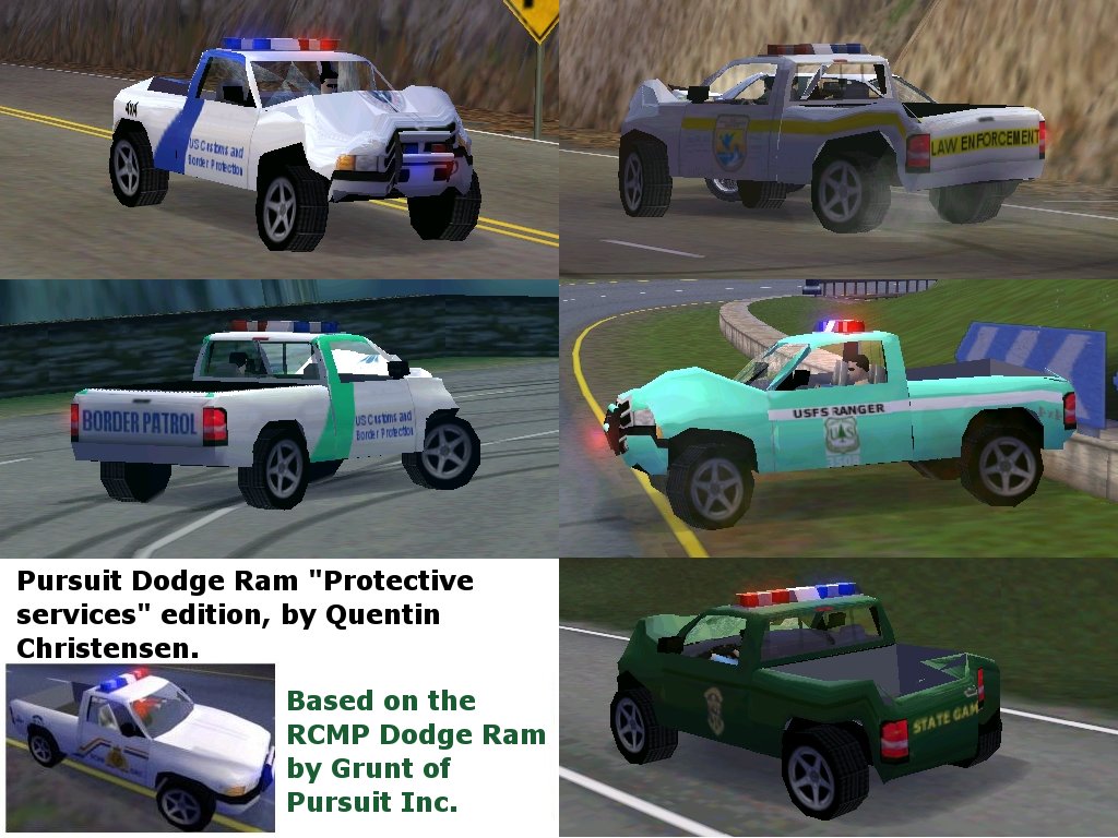 Need For Speed High Stakes Pursuit 1999 Dodge Ram Sport Protective Services edition.