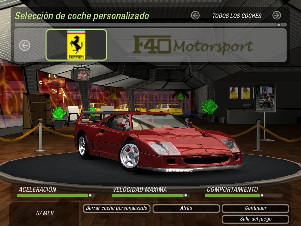Need For Speed Underground 2 Ferrari F-40 Competizione