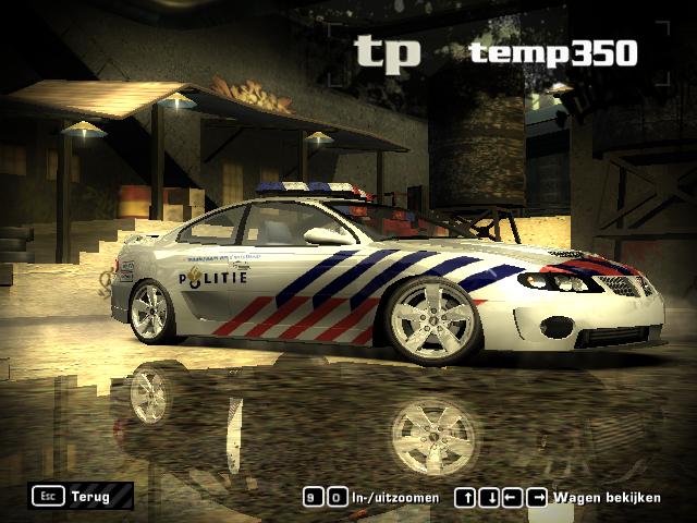 Need For Speed Most Wanted Pontiac Dutch police skin for Pointiac GTO