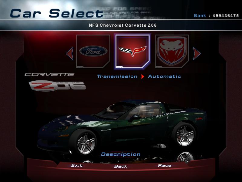 Need For Speed Hot Pursuit 2 Chevrolet Corvette Z06 (2006)