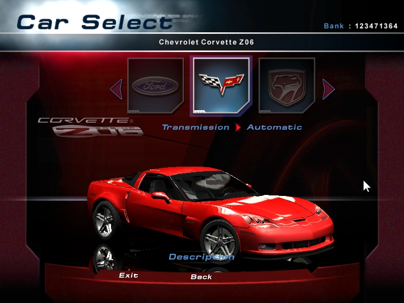 Need For Speed Hot Pursuit 2 Chevrolet Z06 (NFS Carbon)