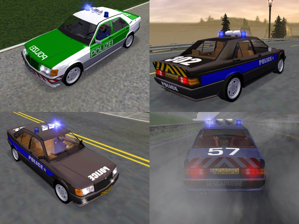 Need For Speed High Stakes Mercedes Benz Pursuit 190 E 3.2 AMG (W201)