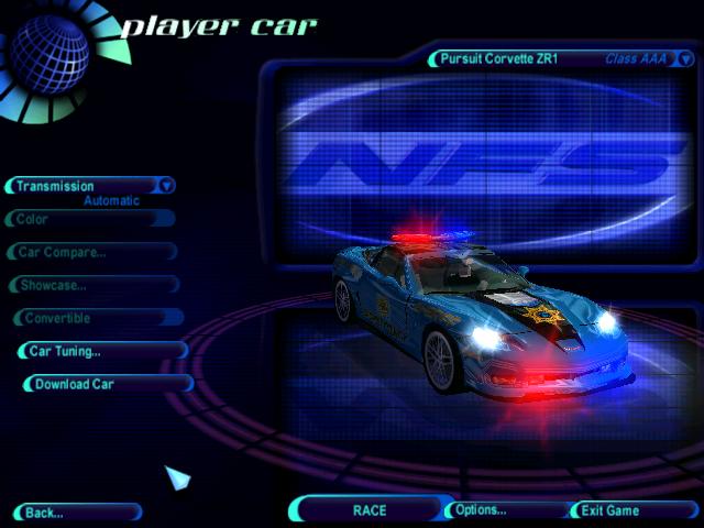 Need For Speed High Stakes Chevrolet Pursuit Corvette ZR1